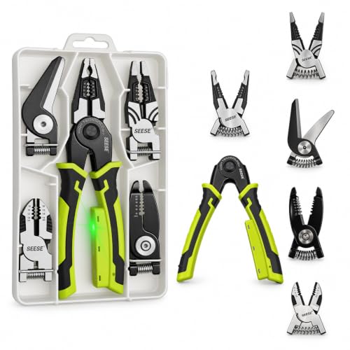 5-in-1 wire stripper with swap heads
