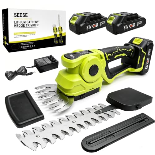 Cordless hedge trimmer, 2 in 1