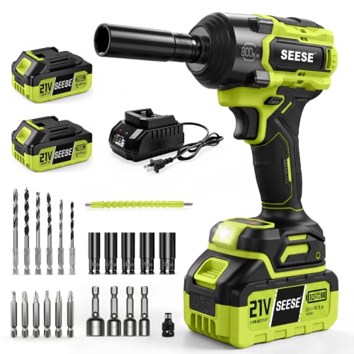 Cordless impact wrench kit, 590 ft-lb