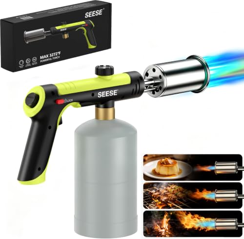 Propane torch gun with trigger lock